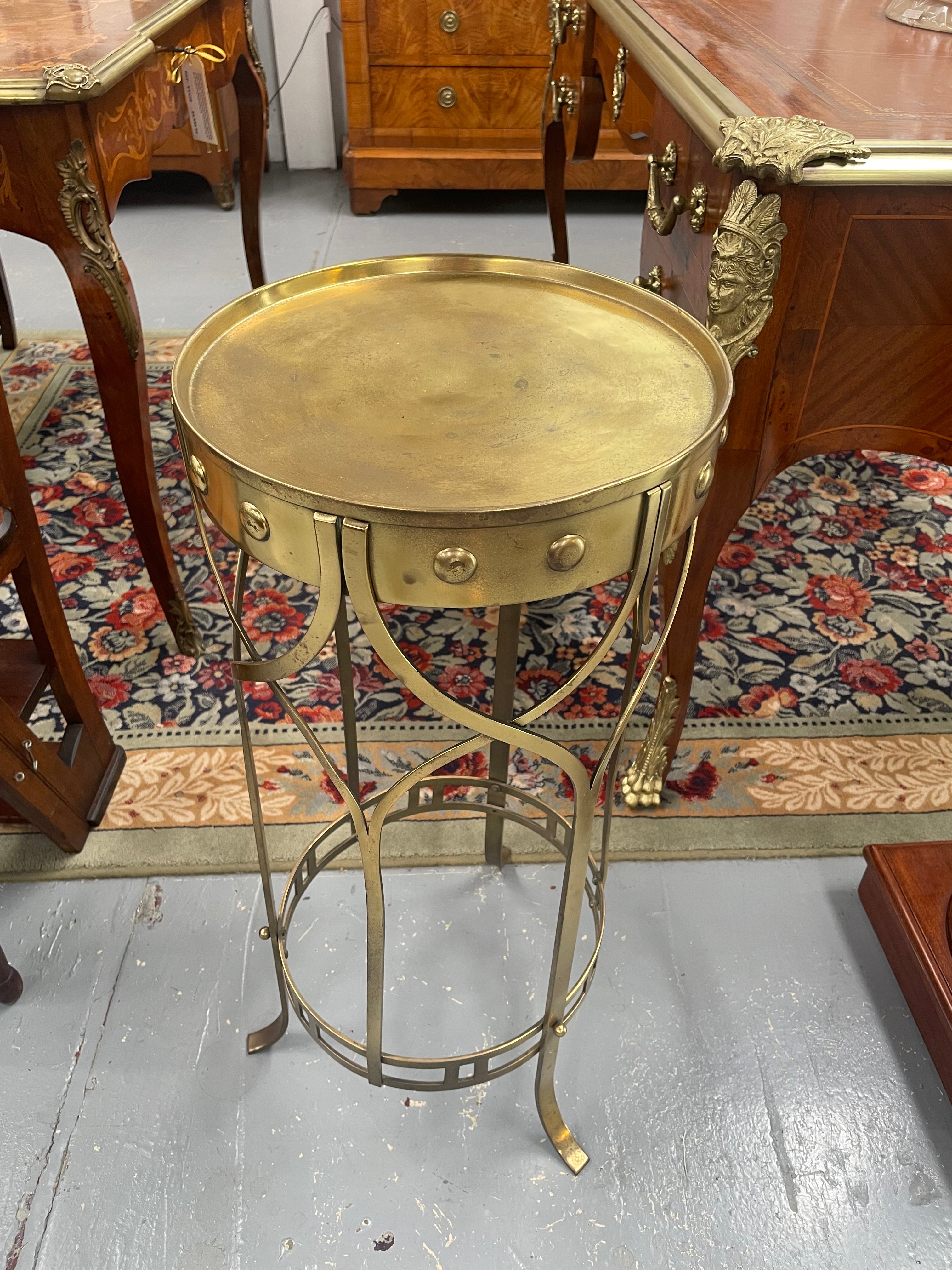 Impressive French Arts & Crafts Tall Brass Planter Stand | Antique & Vintage | Moonee Ponds Antiques | Australia Wide Delivery