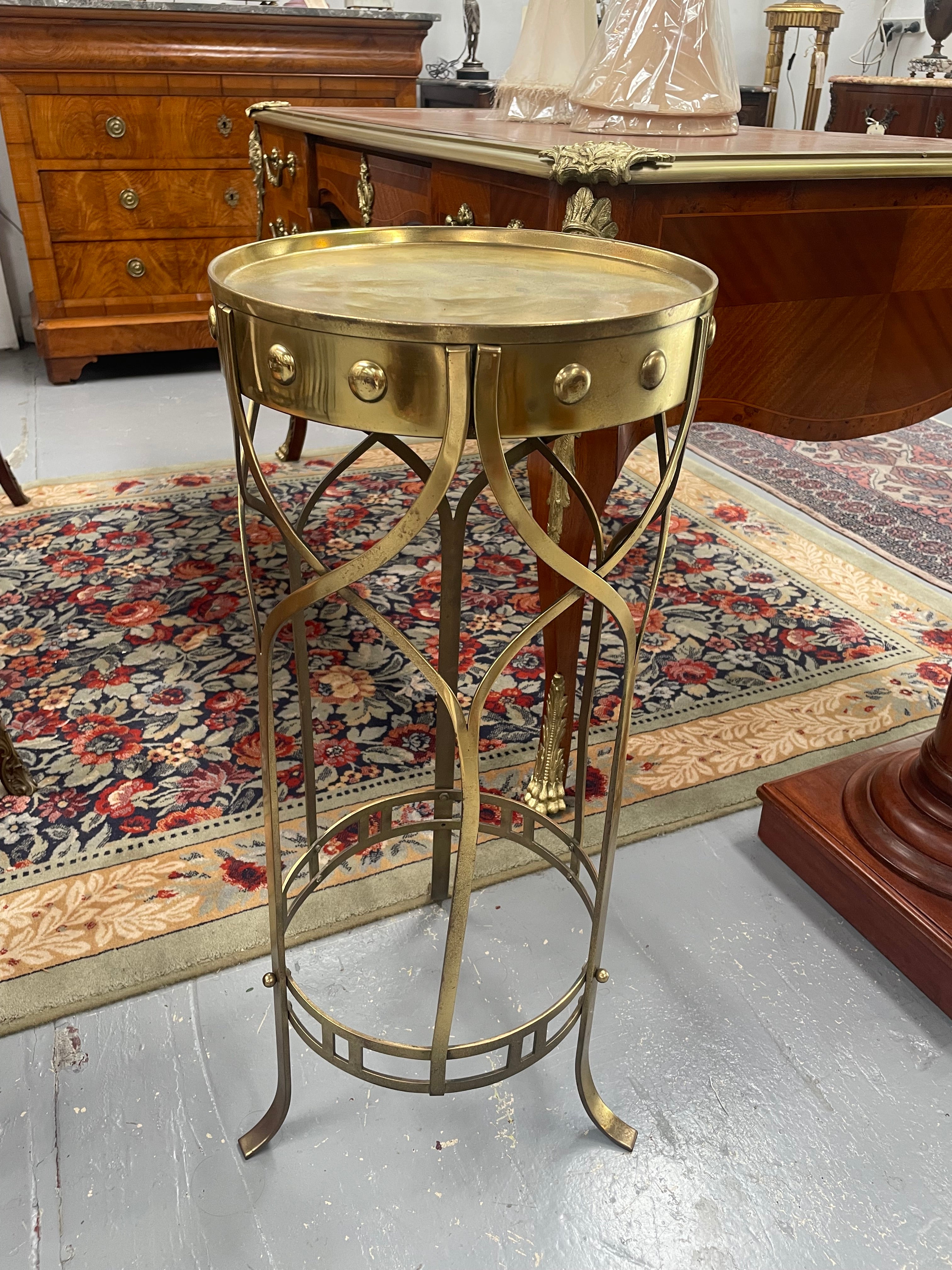 Impressive French Arts & Crafts Tall Brass Planter Stand | Antique & Vintage | Moonee Ponds Antiques | Australia Wide Delivery