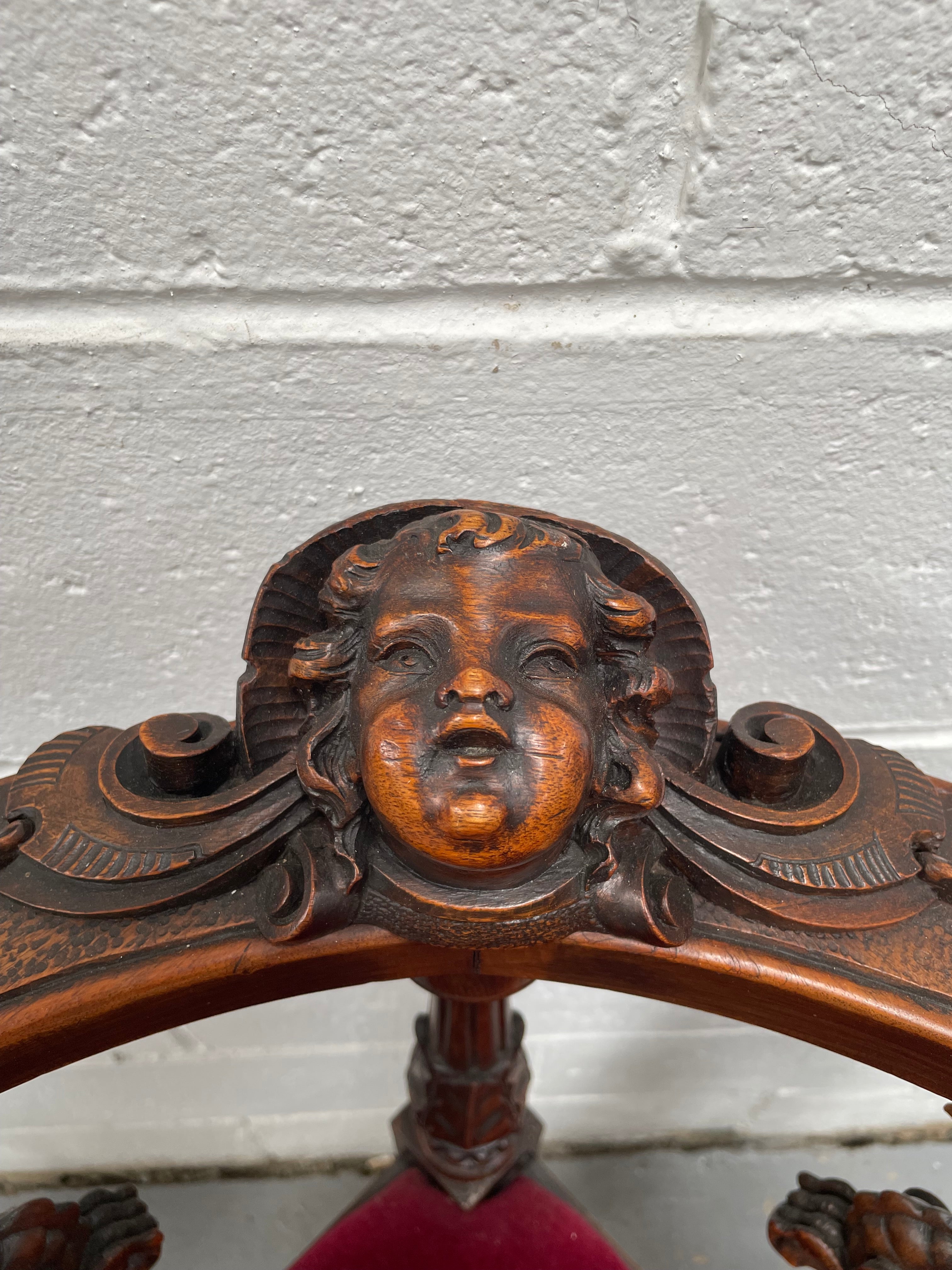 19th Century Upholstered Italian Corner Chair | Antique & Vintage | Moonee Ponds Antiques | Australia Wide Delivery