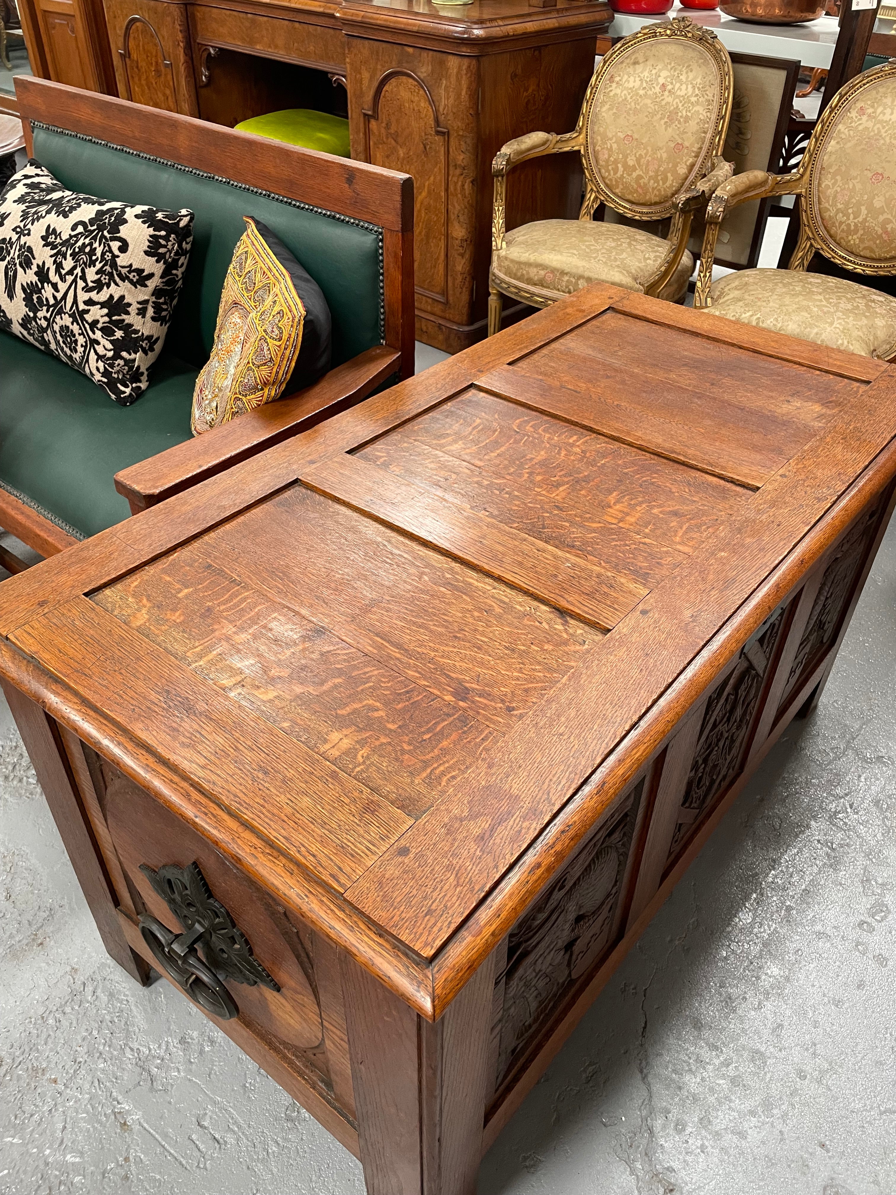 Fabulous Arts and Crafts Oak Chest | Antique & Vintage | Moonee Ponds Antiques | Australia Wide Delivery