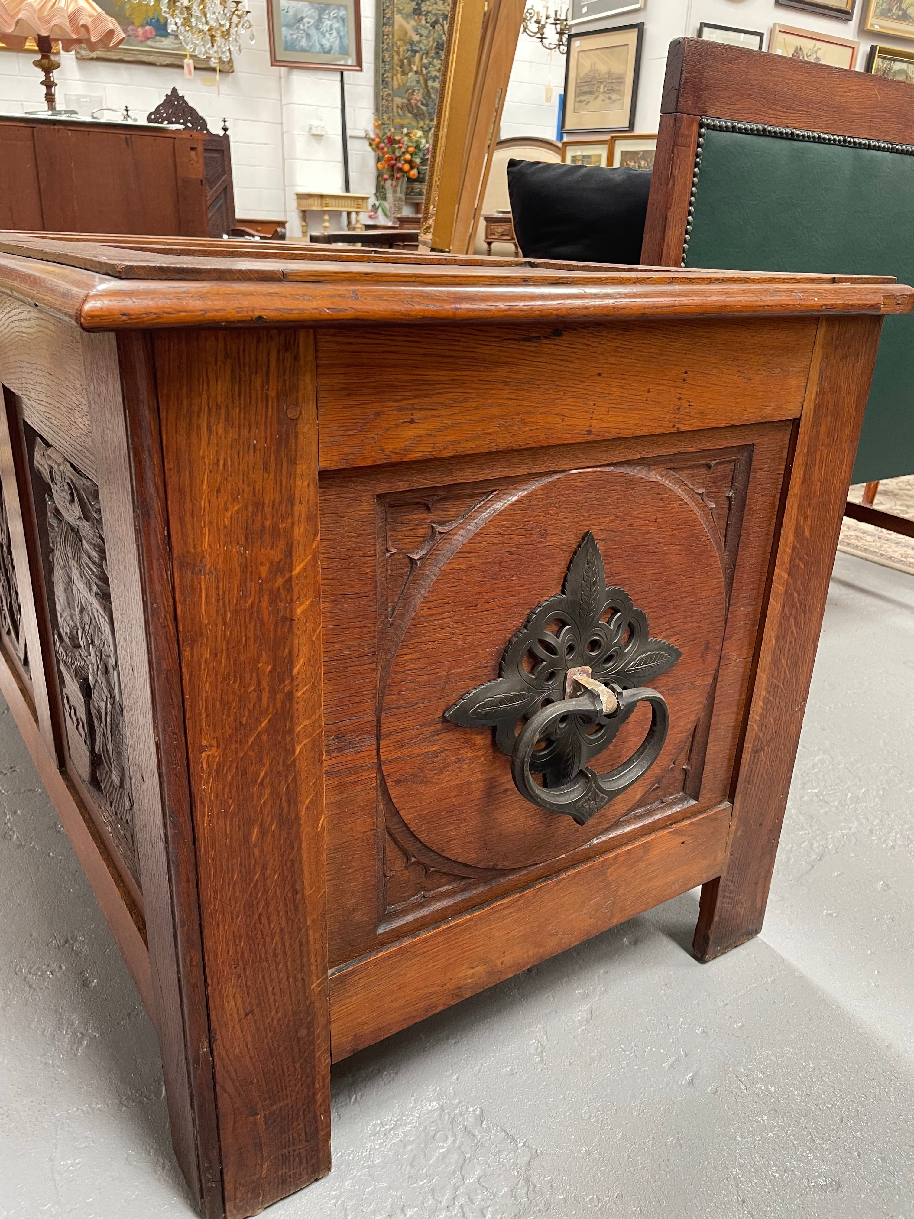 Fabulous Arts and Crafts Oak Chest | Antique & Vintage | Moonee Ponds Antiques | Australia Wide Delivery