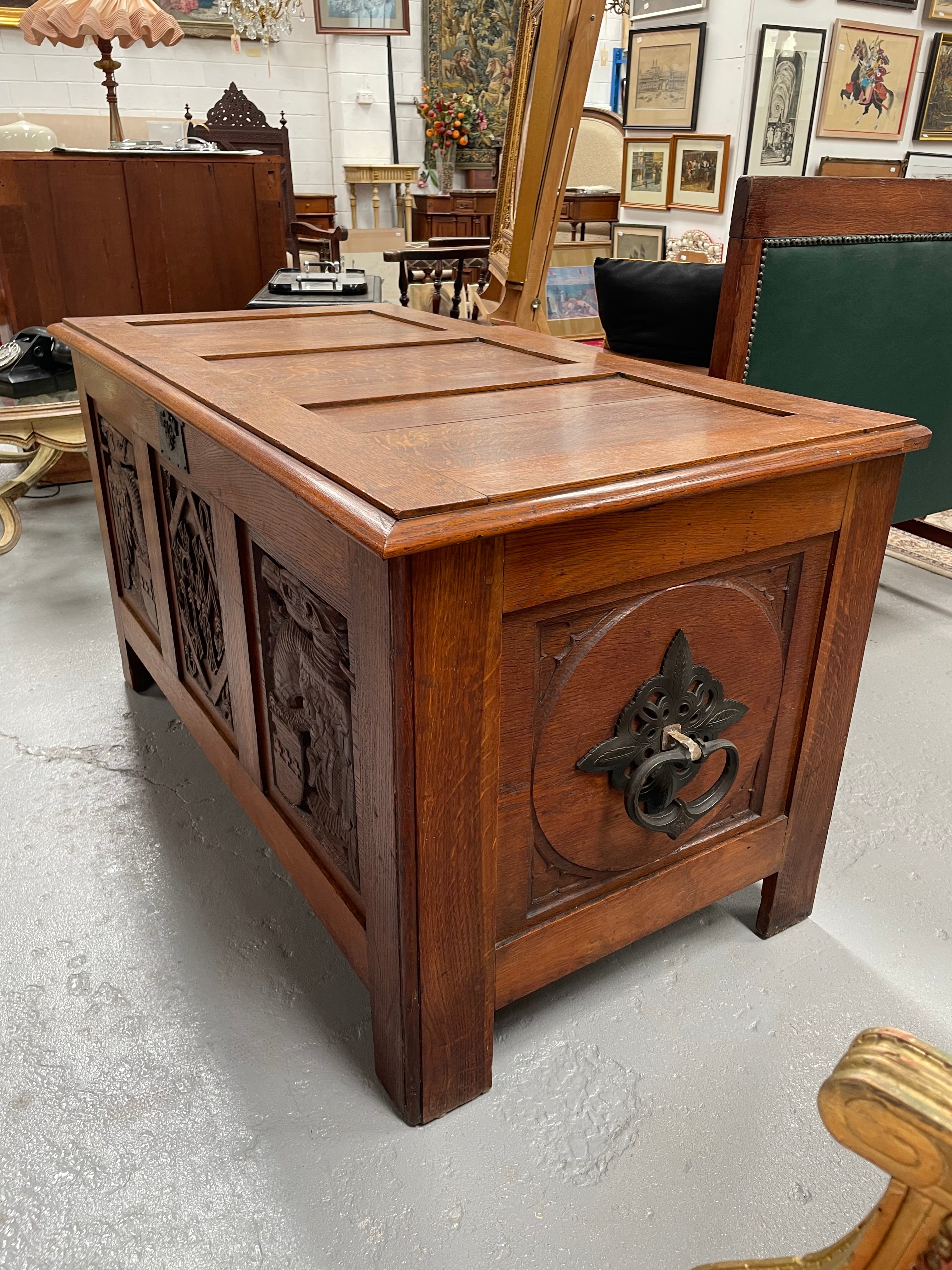 Fabulous Arts and Crafts Oak Chest | Antique & Vintage | Moonee Ponds Antiques | Australia Wide Delivery