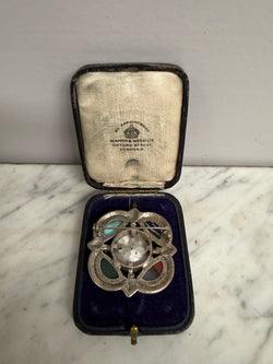 Vintage Pewter & Multistone Scottish Brooch | Antique & Vintage | Moonee Ponds Antiques | Australia Wide Delivery