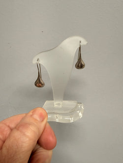 Pair Modernist Sterling Silver Tear Drop Earrings | Antique & Vintage | Moonee Ponds Antiques | Australia Wide Delivery