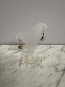Pair Modernist Sterling Silver Tear Drop Earrings | Antique & Vintage | Moonee Ponds Antiques | Australia Wide Delivery