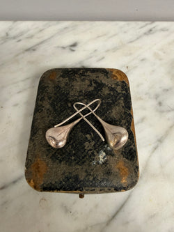 Pair Modernist Sterling Silver Tear Drop Earrings | Antique & Vintage | Moonee Ponds Antiques | Australia Wide Delivery