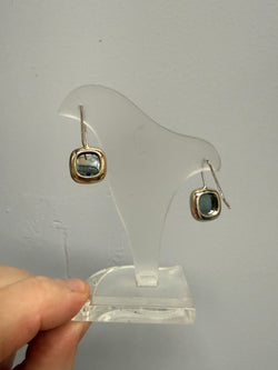 Pair Of Vintage Smoky Quartz & Silver Toned Metal Earrings | Antique & Vintage | Moonee Ponds Antiques | Australia Wide Delivery