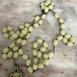 Italian Vintage Glow In The Dark Rosary Beads
