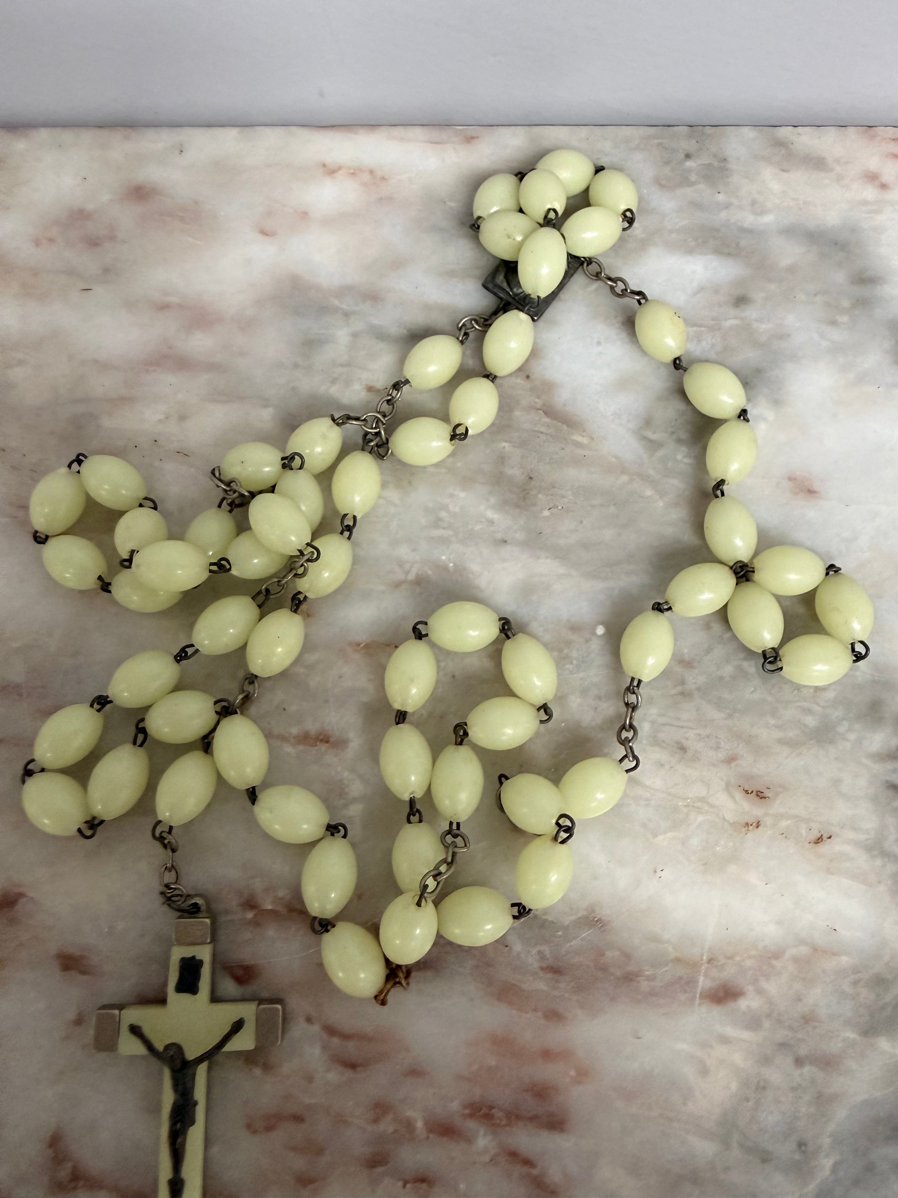 Italian Vintage Glow In The Dark Rosary Beads | Antique & Vintage | Moonee Ponds Antiques | Australia Wide