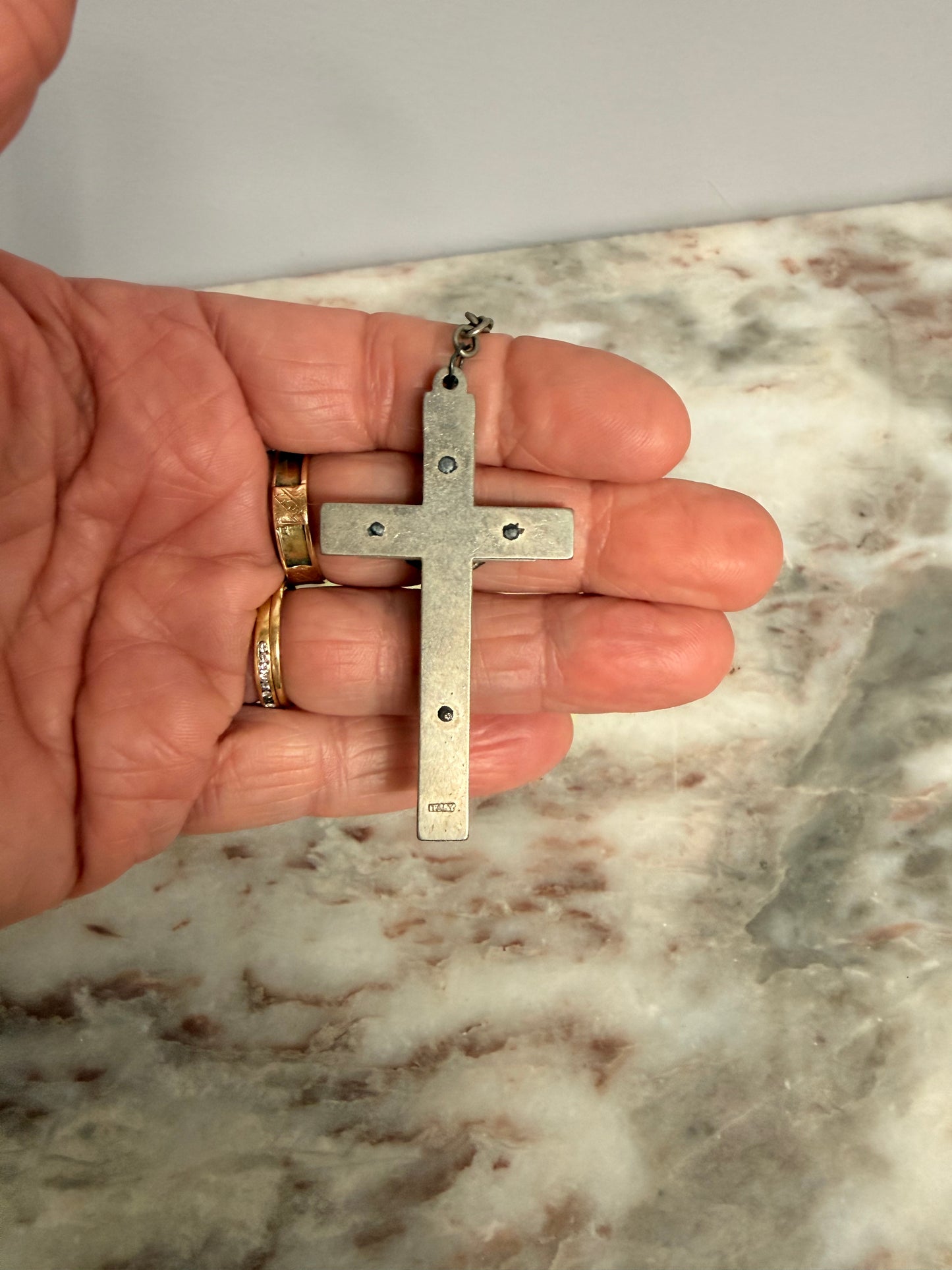 Italian Vintage Glow In The Dark Rosary Beads