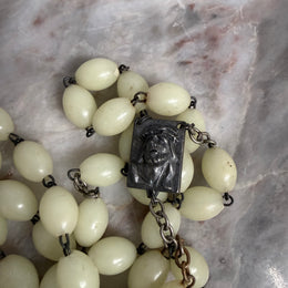 Italian Vintage Glow In The Dark Rosary Beads