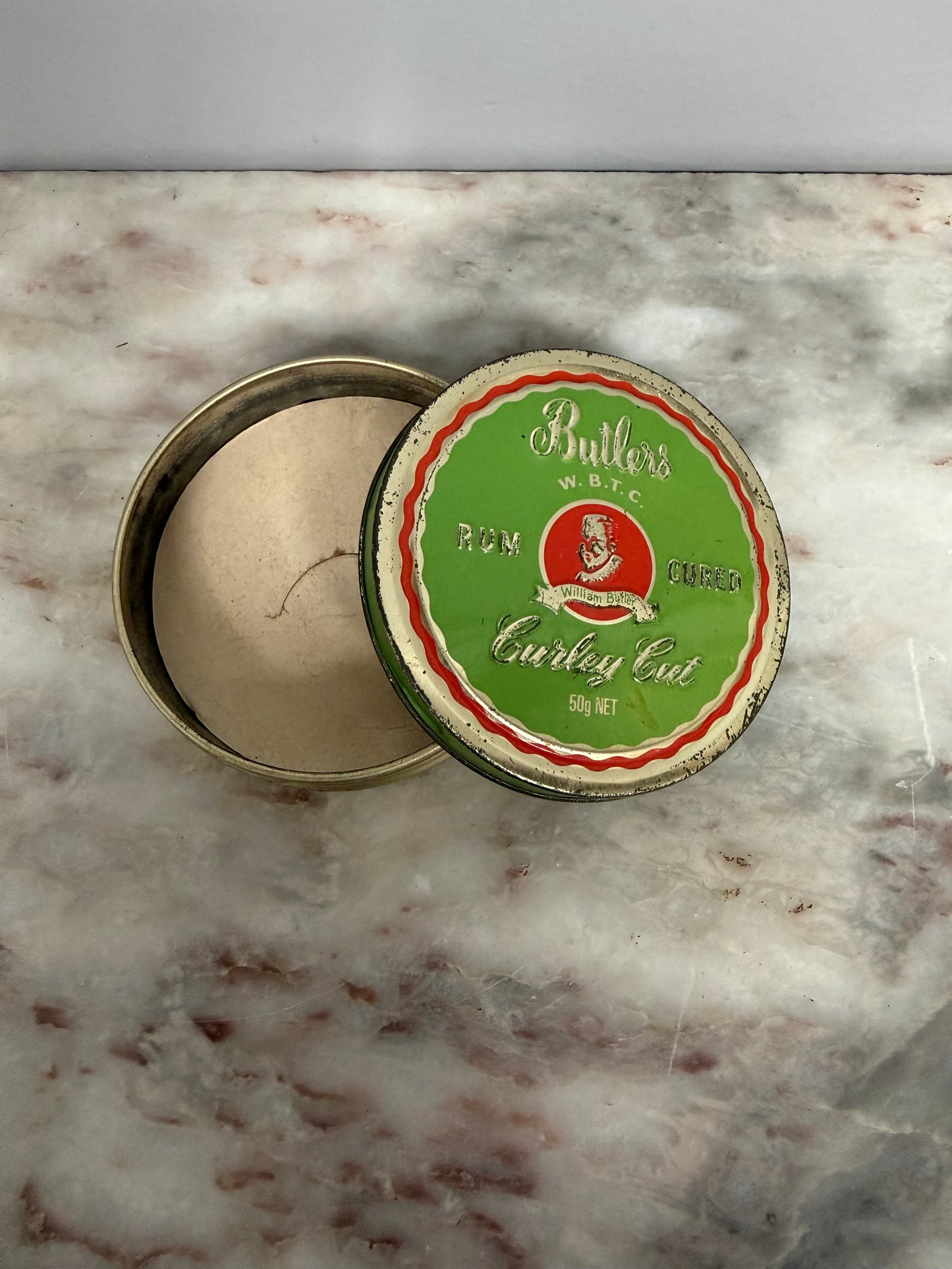 Rare Butlers Australian Made Rum Cured Curley Cut Toobacco Tin