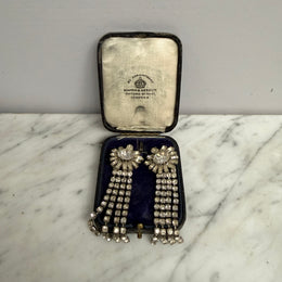 Pair Of Vintage Rhinestone Earring