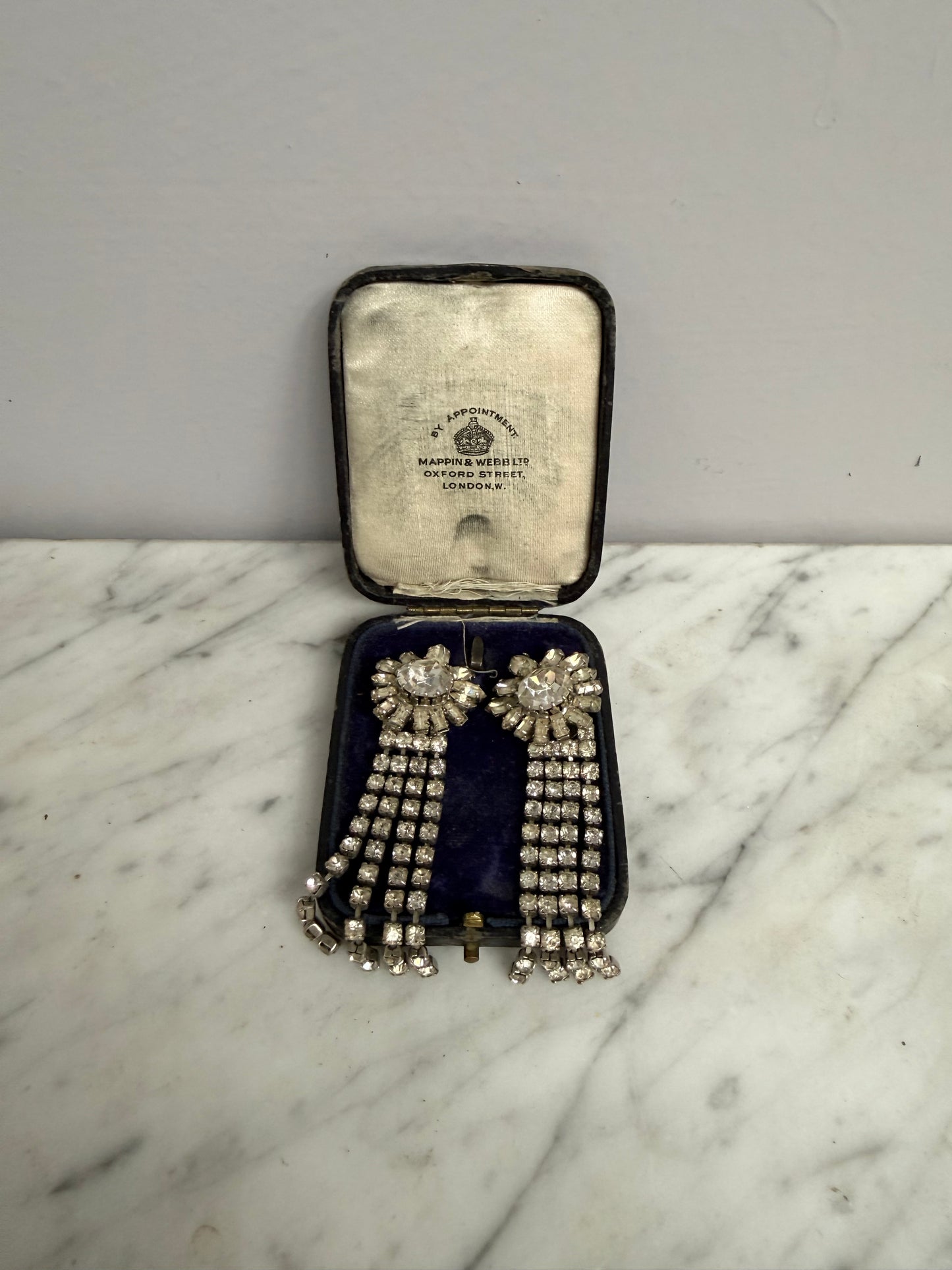 Pair Of Vintage Rhinestone Earring