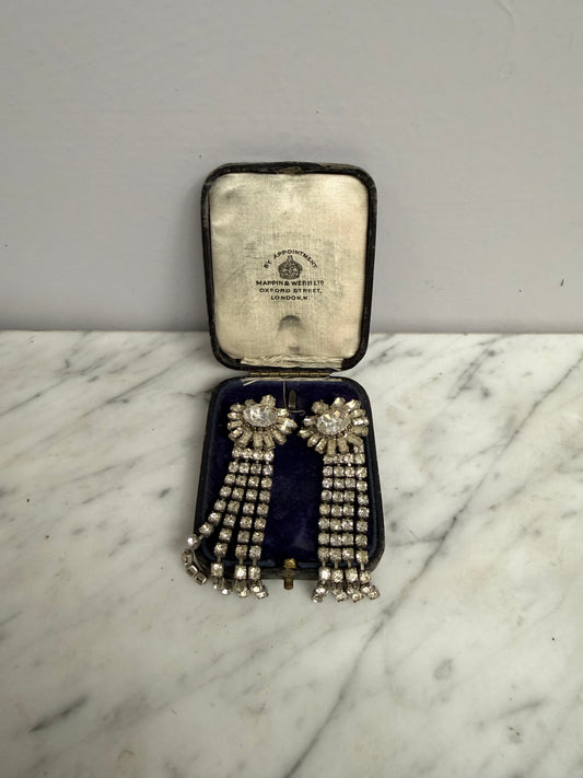 Pair Of Vintage Rhinestone Earring