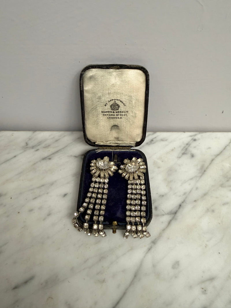 Pair Of Vintage Rhinestone Earring