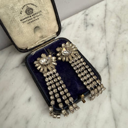 Pair Of Vintage Rhinestone Earring