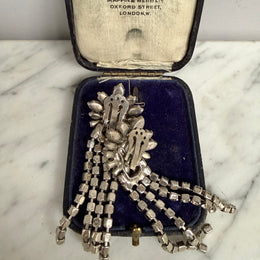 Pair Of Vintage Rhinestone Earring