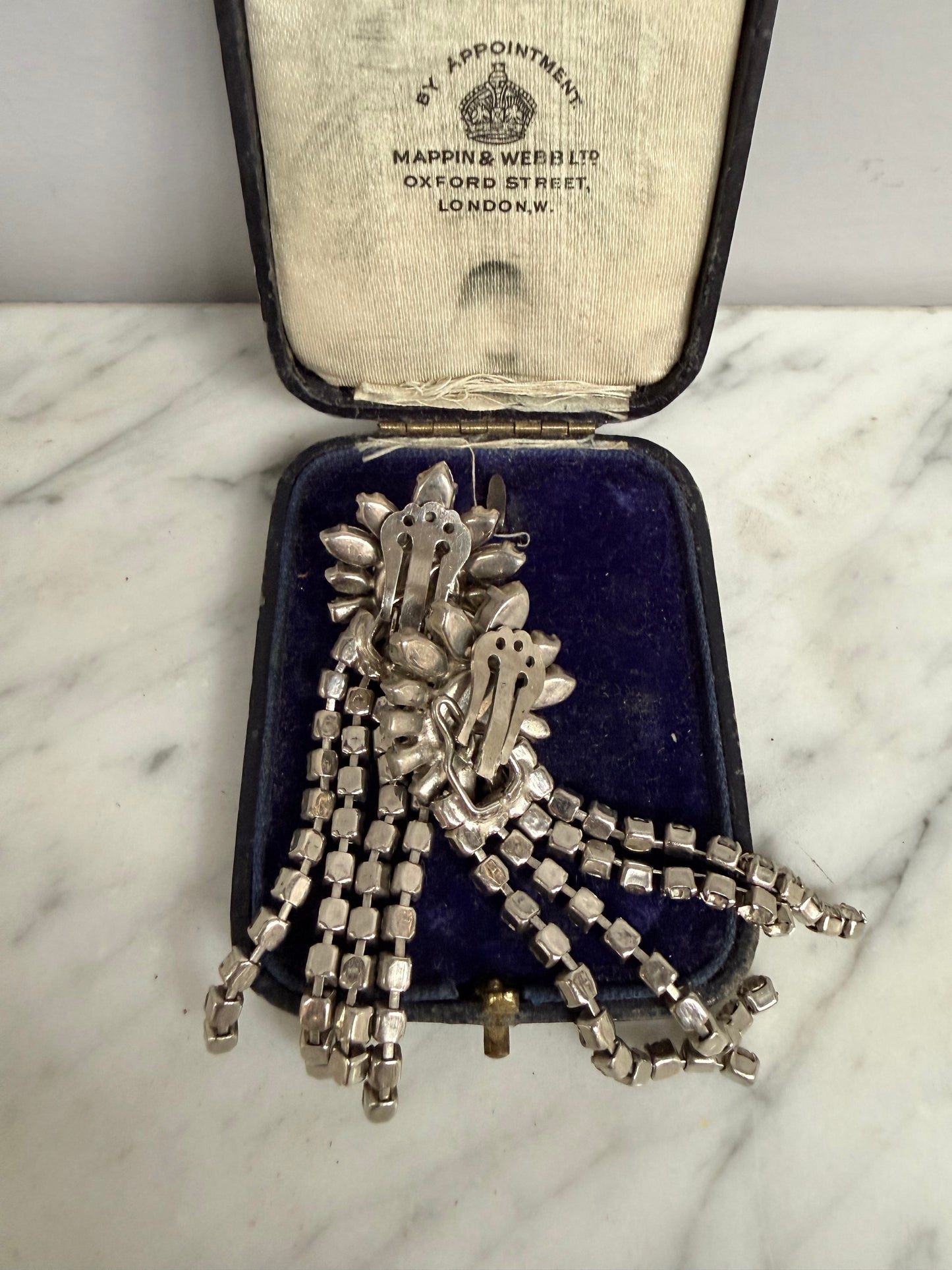 Pair Of Vintage Rhinestone Earring