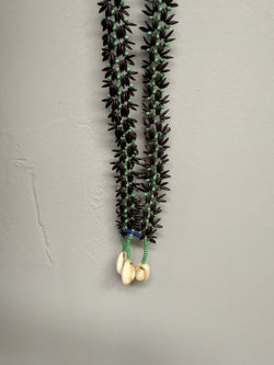 Vintage Hawaiian Apple Seed, Green Bead & Cowrie Shell Necklace | Antique & Vintage | Moonee Ponds Antiques | Australia Wide Delivery