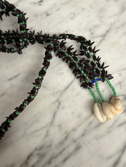 Vintage Hawaiian Apple Seed, Green Bead & Cowrie Shell Necklace | Antique & Vintage | Moonee Ponds Antiques | Australia Wide Delivery