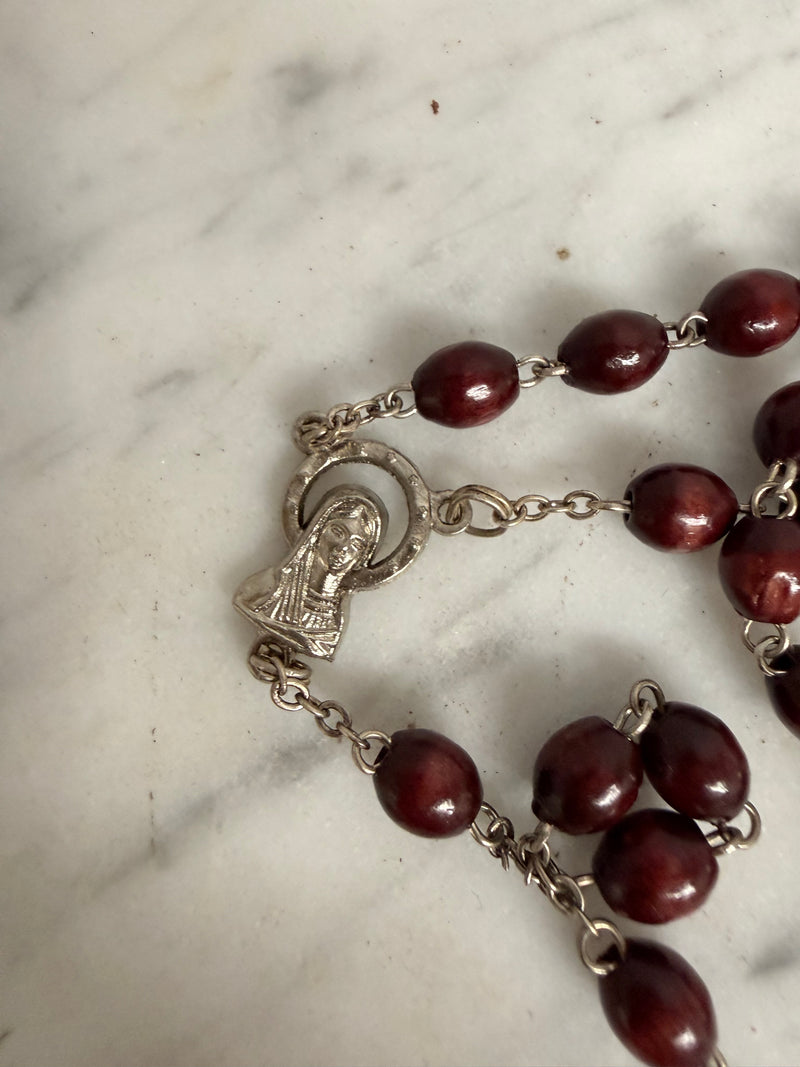 Vintage Red Tiger Eye Rosary Beads