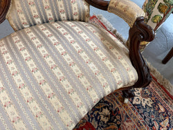 Mid Victorian Walnut Settee Nicely Upholstered | Antique & Vintage | Moonee Ponds Antiques | Australia Wide Delivery