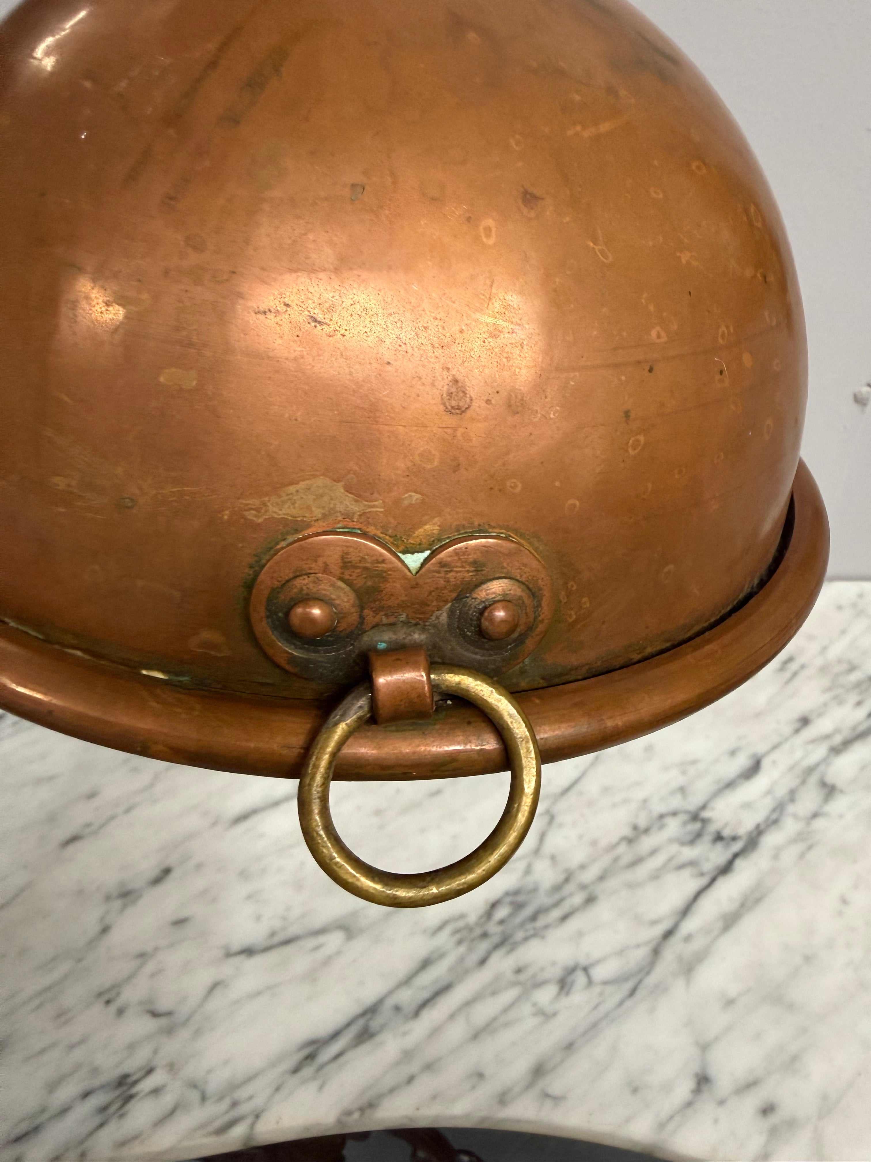 Antique French Copper & Brass Hanging Egg Whites (whipping) Bowl