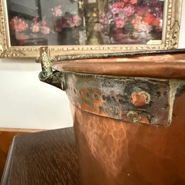 Antique French Copper & Wrought Iron Handmade Preserve Pan/Cauldron