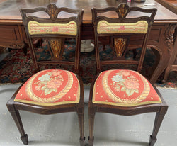 Late Victorian Sheraton Style Occasional Chairs | Antique & Vintage | Moonee Ponds Antiques | Australia Wide Delivery