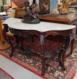 Louis XV Style 19th Century French Rosewood Marble Top Console Table | Antique & Vintage | Moonee Ponds Antiques | Australia Wide Delivery