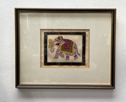 Beautiful Silk Framed Elephant | Antique & Vintage | Moonee Ponds Antiques | Australia Wide Delivery