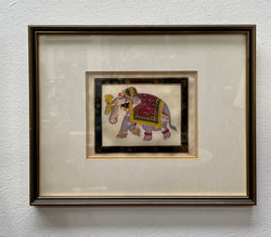 Beautiful Silk Framed Elephant | Antique & Vintage | Moonee Ponds Antiques | Australia Wide Delivery
