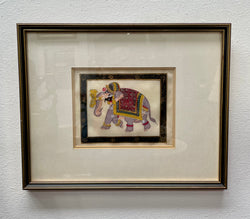Beautiful Silk Framed Elephant | Antique & Vintage | Moonee Ponds Antiques | Australia Wide Delivery