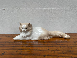 Nao by Lladro Persian Reclining Cat Figurine | Antique & Vintage | Moonee Ponds Antiques | Australia Wide Delivery