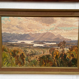 Australian landscape oil on board painting by Max Ragless (1901- 1981). In good original detailed condition and framed making it ready to hang. 