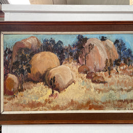 Fabulous Mid Century Australian Oil on Board Landscape