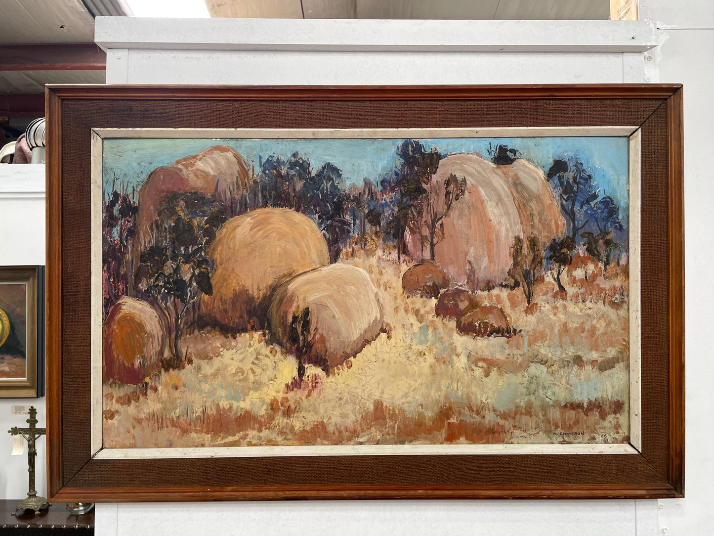 Fabulous Mid Century Australian Oil on Board Landscape