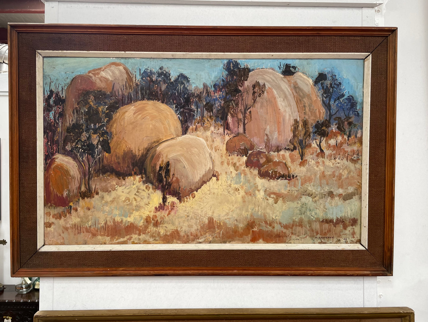 Fabulous Mid Century Australian Oil on Board Landscape