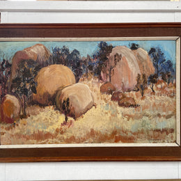 Fabulous Mid Century Australian Oil on Board Landscape