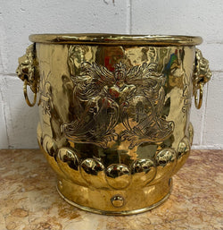 Impressive Large Antique Polished Brass Jardiniere | Antique & Vintage | Moonee Ponds Antiques | Australia Wide Delivery