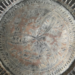Antique Persian Patterned Copper Salver