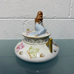 Stunning Dresden PMP Porzellan Art Deco Bowl & Lid