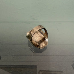Vintage heavy Silver Ring With Nephrite Jade