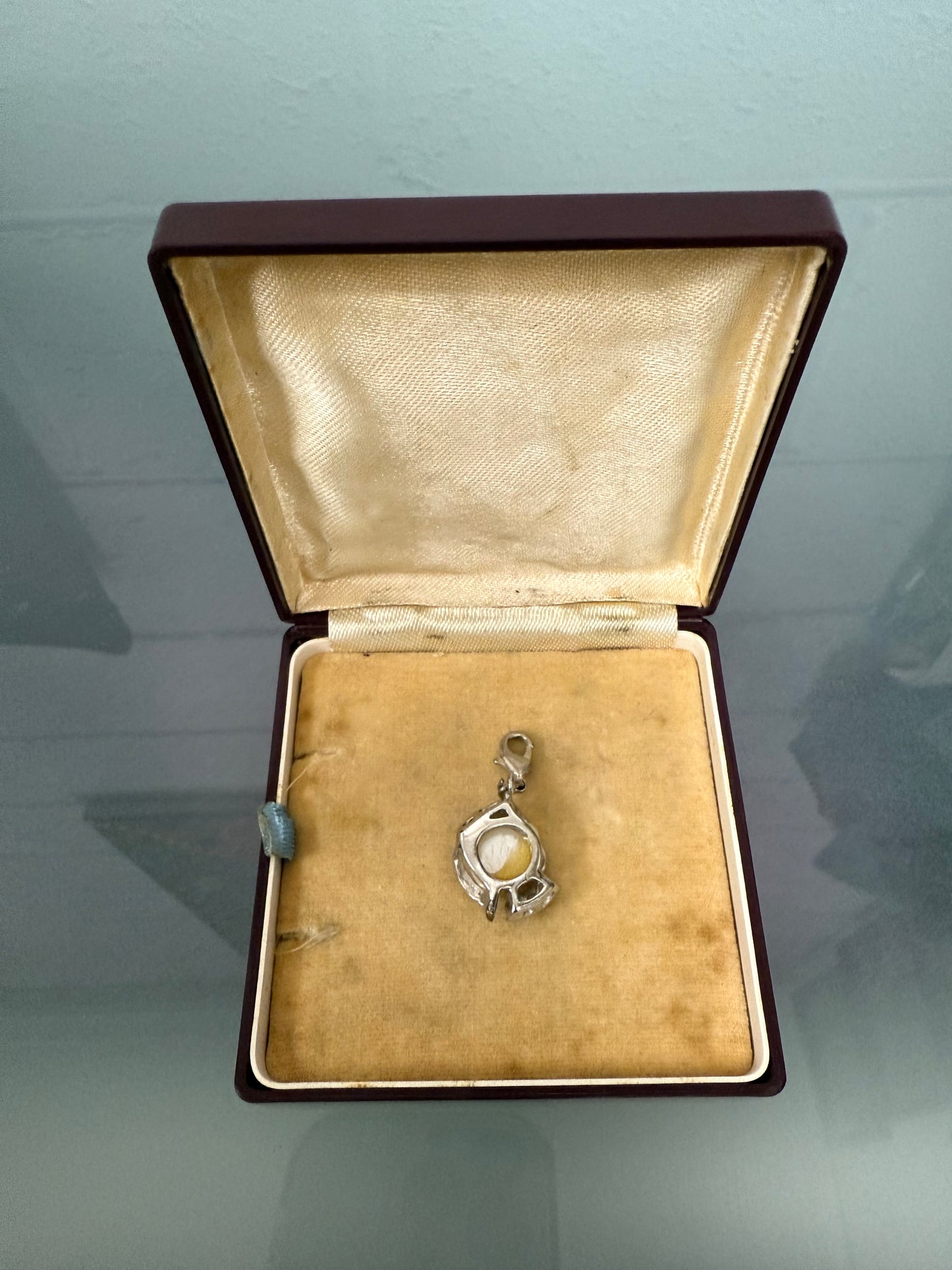 Silver & Mabe Pearl With Zircons Charm