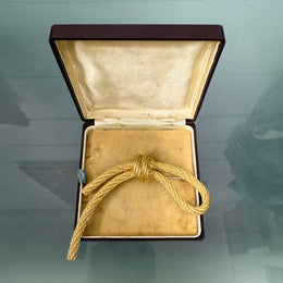 Vintage Christian Dior Rope Knot Gilded Brooch