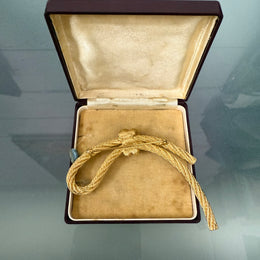 Vintage Christian Dior Rope Knot Gilded Brooch