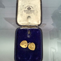 9ct Gold Lined Vintage Heart Locket