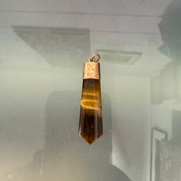 Antique 9ct Gold & Tiger Eye Fob Watch Pendant