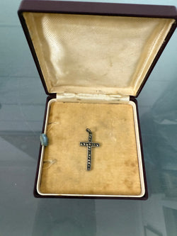 Vintage Marcasite & Silver Cross | Antique & Vintage | Moonee Ponds Antiques | Australia Wide Delivery